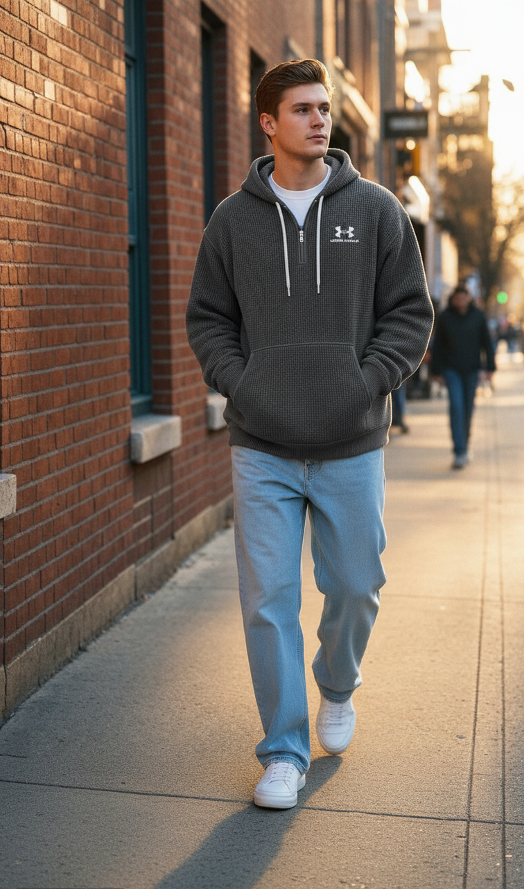 Unisex Waffle Knit Hoodie, Your Daily Must‑Have