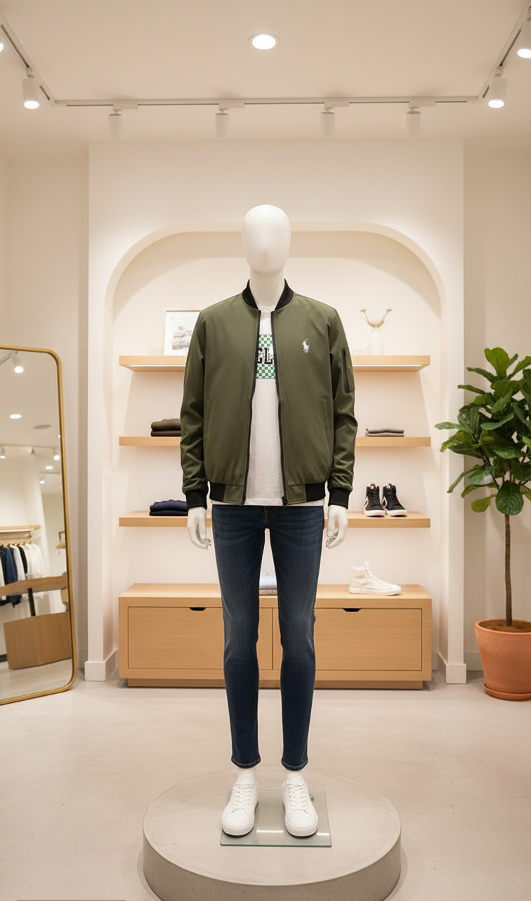 ✨ Casual Zip‑Up Baseball Collar Outerwear