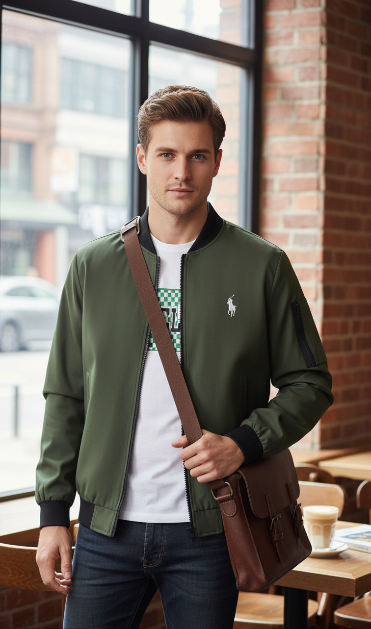 ✨ Casual Zip‑Up Baseball Collar Outerwear