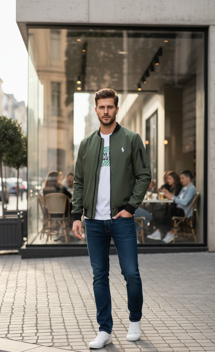 ✨ Casual Zip‑Up Baseball Collar Outerwear