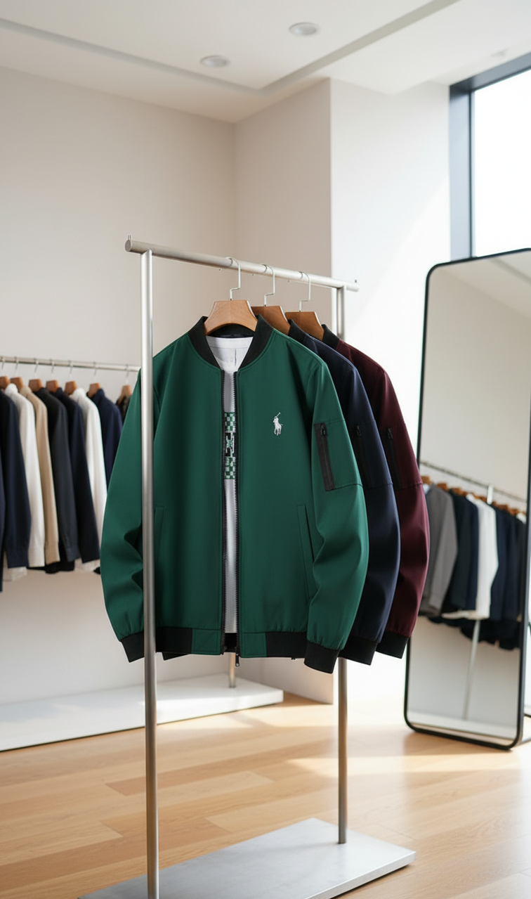 ✨ Casual Zip‑Up Baseball Collar Outerwear